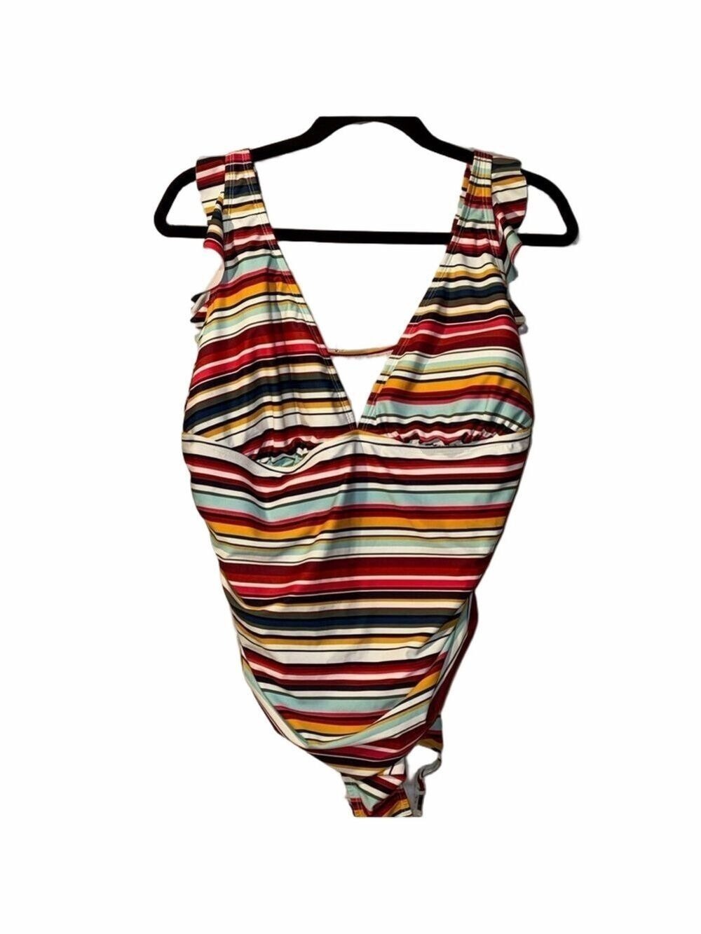 Anne Cole Multicolor Striped One Piece Swimsuit